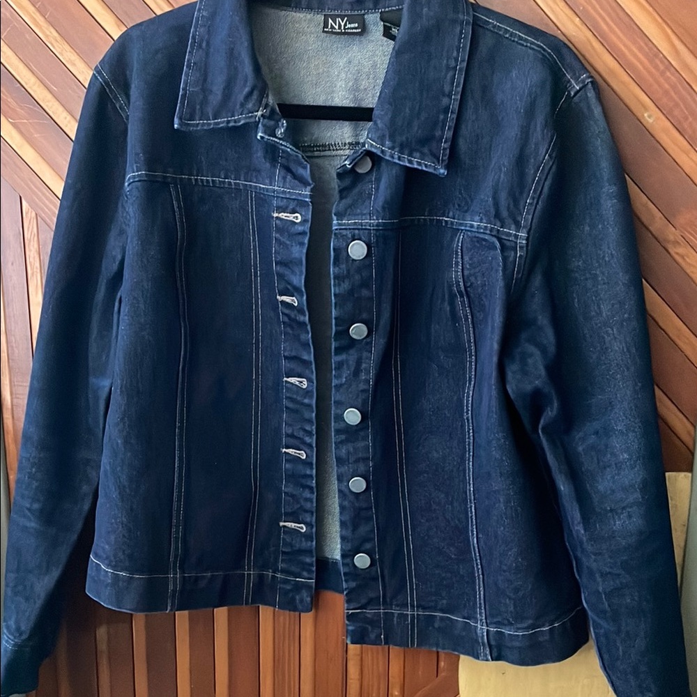 New York & Company Blue Jean Jacket Classic Style